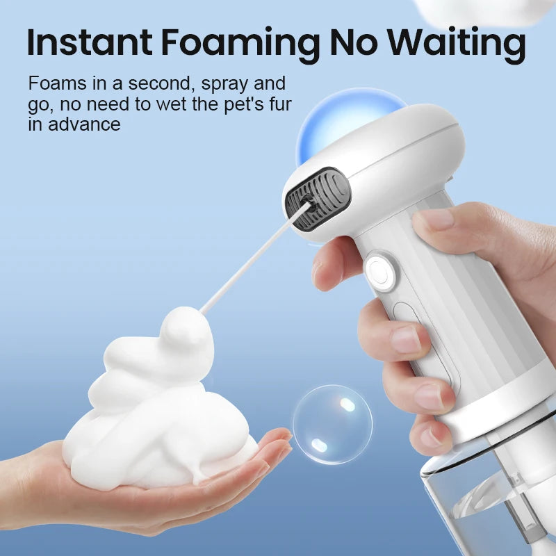 Automatic Pet Soap Dispenser Wireless Electric Cat Foaming Machine Dog Cleaning Bath Shampoo Foam Sprayer Pet Supply