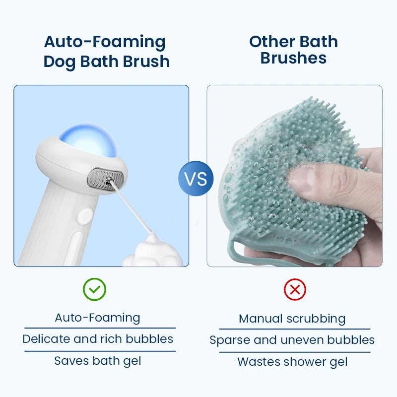 Automatic Pet Soap Dispenser Wireless Electric Cat Foaming Machine Dog Cleaning Bath Shampoo Foam Sprayer Pet Supply