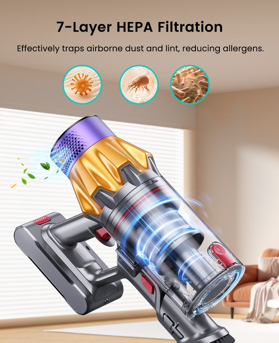 Honiture X7 Pet Vacuum Cleaner – 45KPA Cordless with Grooming Tool