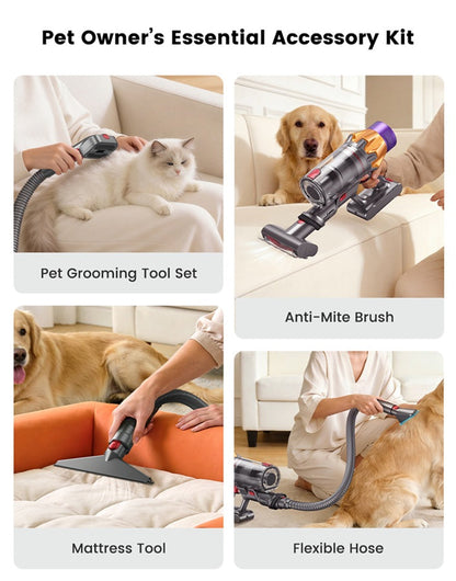 Honiture X7 Pet Vacuum Cleaner – 45KPA Cordless with Grooming Tool