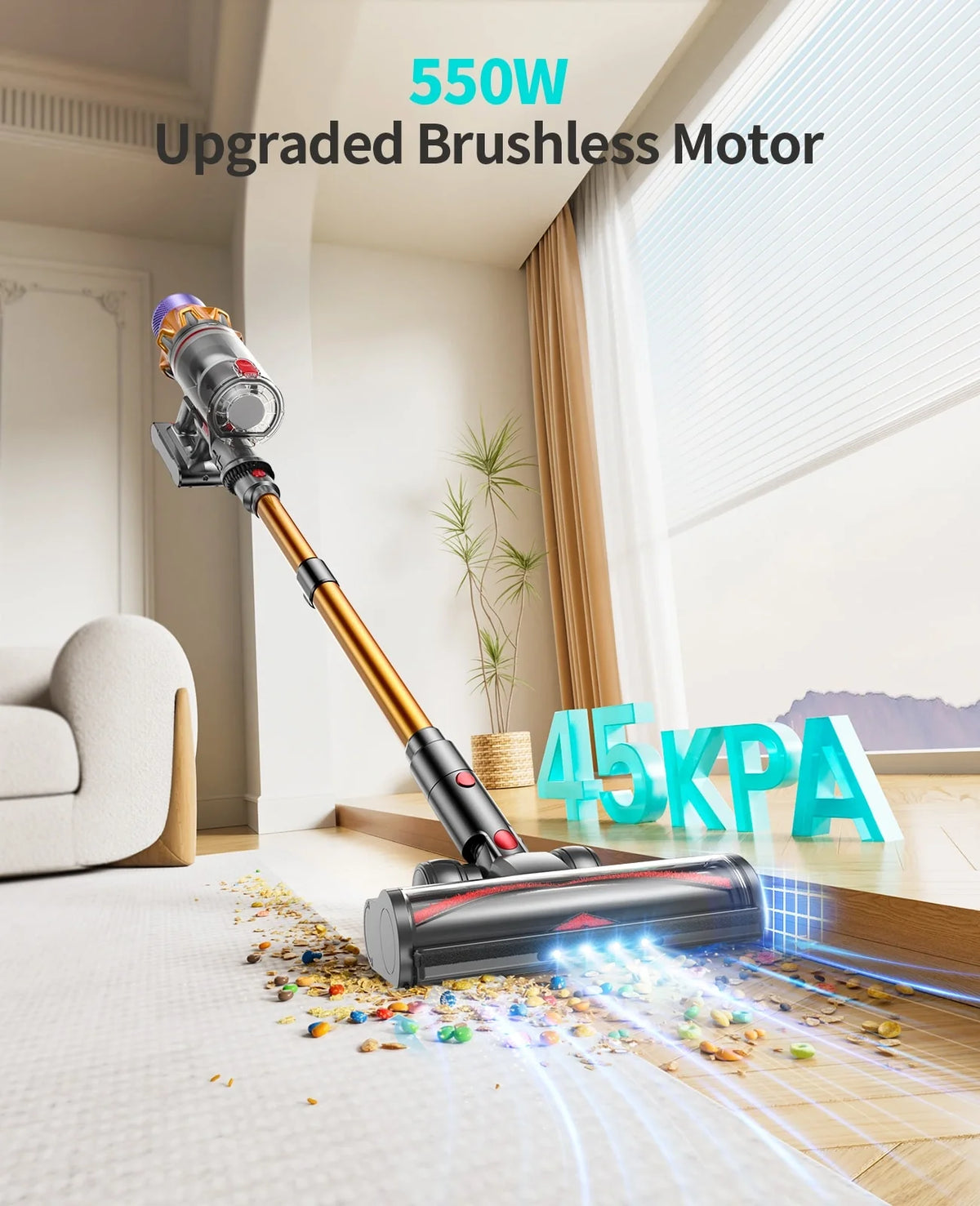 Honiture X7 Pet Vacuum Cleaner – 45KPA Cordless with Grooming Tool